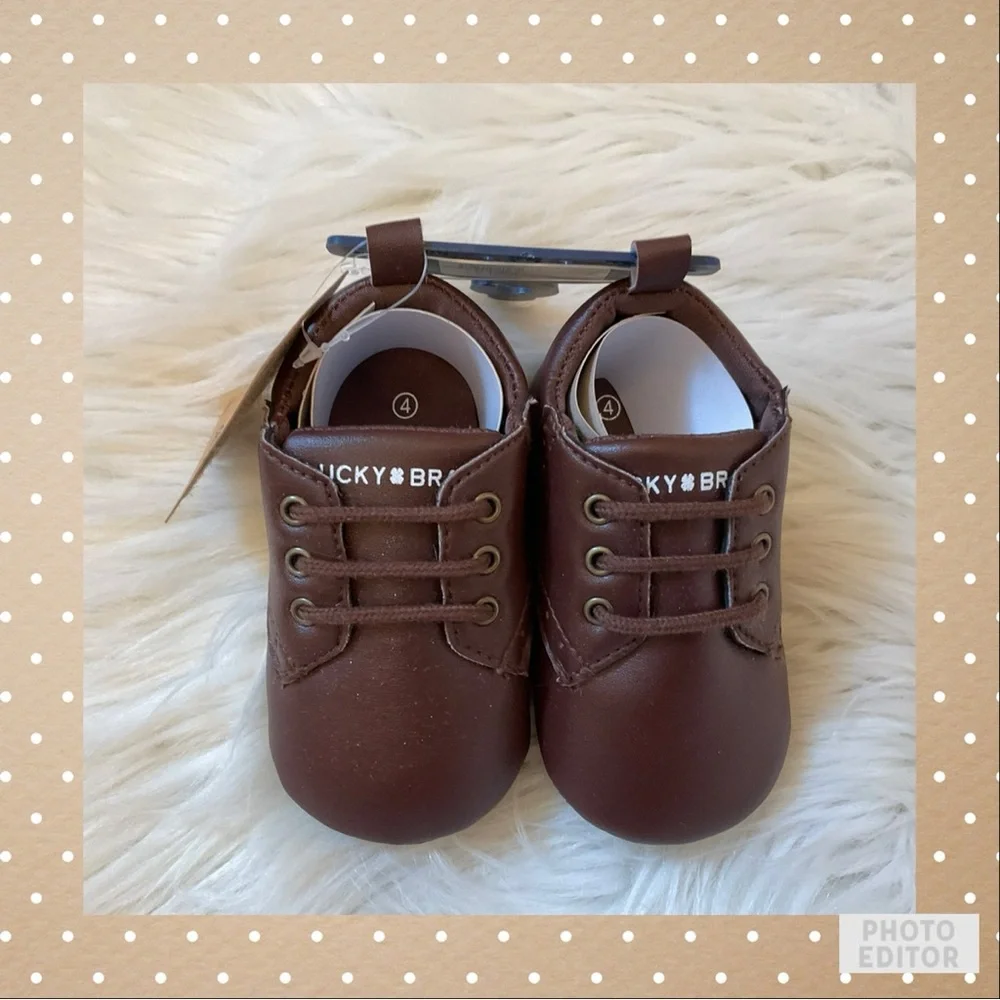 Lucky Brand Monaco Crib Shoes - NWT - Size 4 / 9-12 Months - Brown